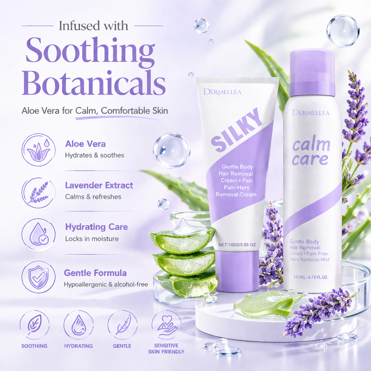 PleasingStore Bikini Hair Removal Cream & Mousse Set – Pain-Free, Gentle & Fast for Sensitive Skin